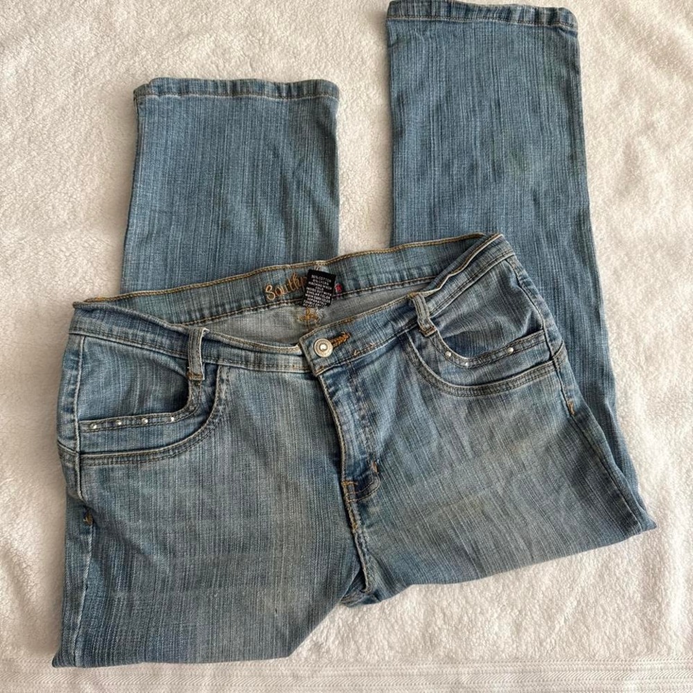 South Pole y2k low rise blue capri jeans